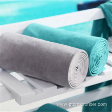 Ultrasonic cut microfiber suede hot yoga towel